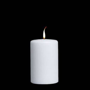 Paraffin Wax Smokeless Scented 2.5"X3" Tall Pillar Candle for Decoretion Pack of 2 White 2