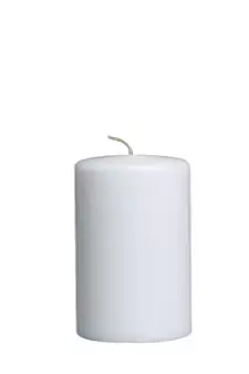 Paraffin Wax Smokeless Scented 2.5"X3" Tall Pillar Candle for Decoretion Pack of 2 White