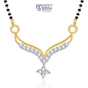Sukkhi Traditional Marriage CZ Gold and Rhodium Plated mangalsutra(119M400) 1