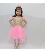 Pink Princess dress with big sequin bow