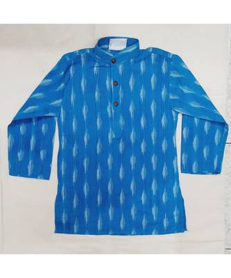 Blue Ikat Kurta 1