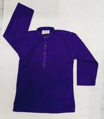 Purple South Cotton Solid Kurta