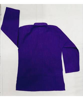 Purple South Cotton Solid Kurta 2
