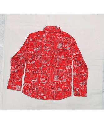 Red Geometric shirts 1
