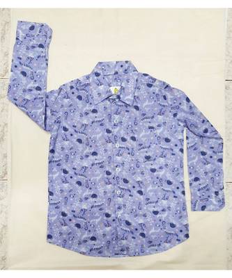 Purple beach print shirts 1