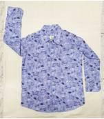 Purple beach print shirts