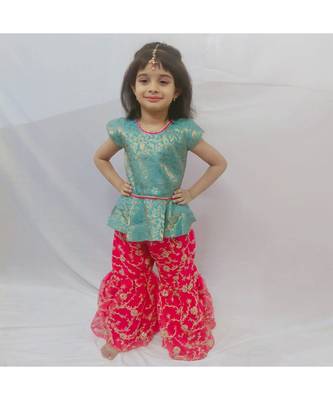 Brocade and net designer Garara set 1