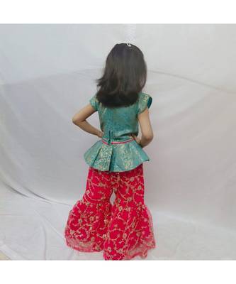 Brocade and net designer Garara set 2