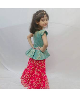 Brocade and net designer Garara set 3