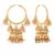 I Jewels Gold Plated Pearl Jhumki Hoop Earring for Women (E2849)