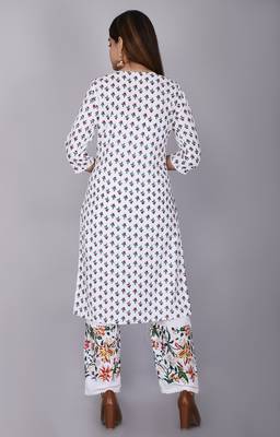 White printed rayon kurtas-and-kurtis 2