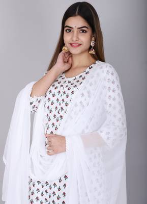 White printed rayon kurtas-and-kurtis 3