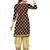Brown Floral Print Leon Unstitched Salwar Kameez