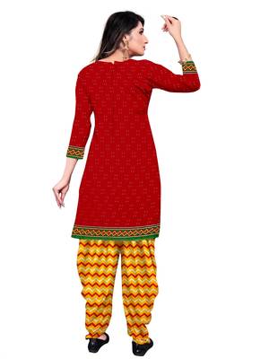 Maroon Abstract Print Leon Unstitched Salwar Kameez 2