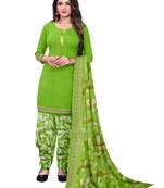 Green Abstract Print Leon Unstitched Salwar Kameez