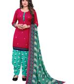 Pink Floral Print Leon Unstitched Salwar Kameez