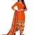 Orange Floral Print Leon Unstitched Salwar Kameez