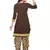 Brown Abstract Print Leon Unstitched Salwar Kameez