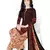 Black Floral Print Leon Unstitched Salwar Kameez