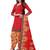 Red Floral Print Leon Unstitched Salwar Kameez