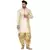 Beige printed banarasi men-kurtas