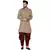 Beige plain rayon men-kurtas