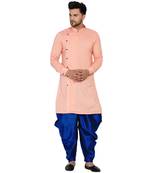 Pink plain rayon men-kurtas