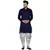 Blue plain rayon men-kurtas
