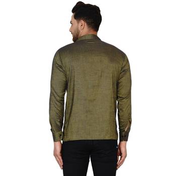 Green plain rayon men-kurtas 4