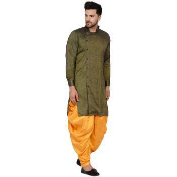 Green plain rayon men-kurtas 2