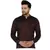 Maroon plain rayon men-kurtas