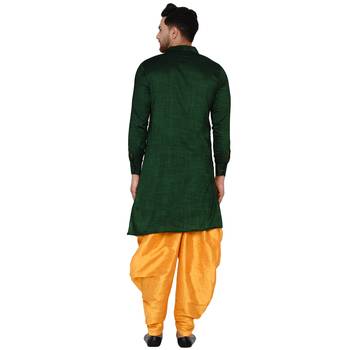 Green plain rayon men-kurtas 4