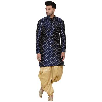 Blue printed banarasi men-kurtas 1