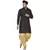 Black printed banarasi men-kurtas