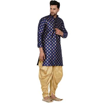 Blue printed banarasi men-kurtas 2