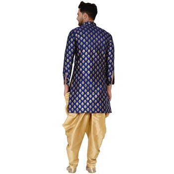 Blue printed banarasi men-kurtas 4