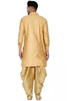 Gold printed banarasi men-kurtas