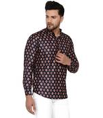 Blue printed cotton men-kurtas