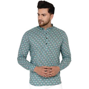 Green printed cotton men-kurtas 1