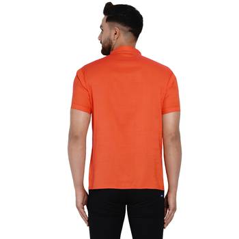 Orange plain rayon men-kurtas 4