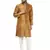 Brown embroidered art silk kurta-pajama