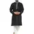 Black embroidered art silk kurta-pajama