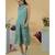 Soothing Green Parsi Gara Tiered Dress