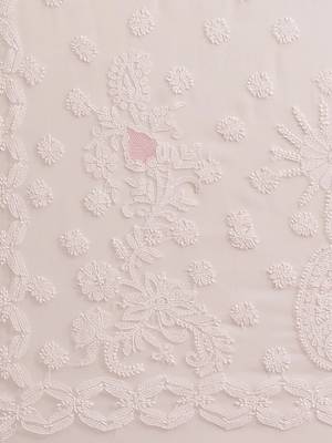 Ada Hand Embroidered Baby Pink Georgette Chikankari Saree with Blouse - A129566 3