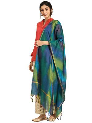 multicolor Silk Blend Printed Dupatta 1