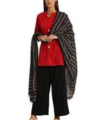Black Cotton Printed Dupatta
