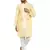 Beige embroidered art silk kurta-pajama