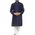 Blue embroidered art silk kurta-pajama