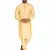 Beige embroidered art silk kurta-pajama