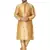 Brown embroidered art silk kurta-pajama